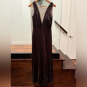 Dark Purple Velvet Jenny Yoo Dress